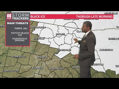 Black ice still possible in far northeast Georgia counties