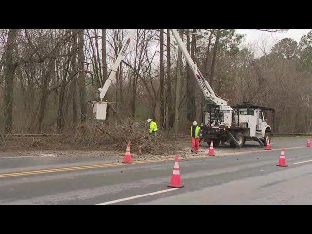 Crews work to clear downed tree in Atlanta