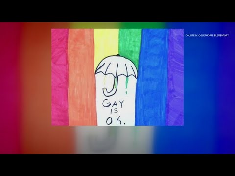 Backlash after student's 'Gay is OK' artwork taken off wall, allegedly compared to Nazi flag