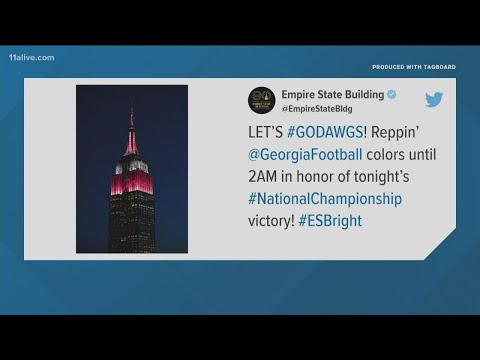 Empire State Building in NYC turns red, black for Georgia Bulldogs