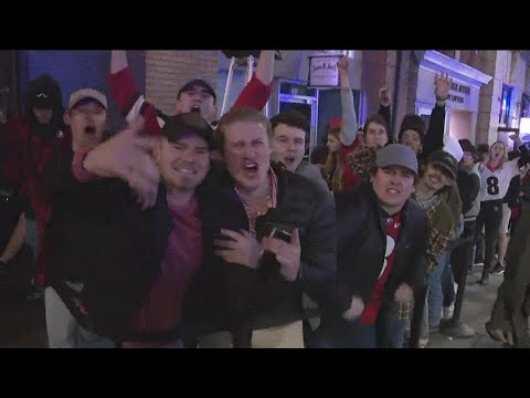 Georgia fans rush into street following championship victory