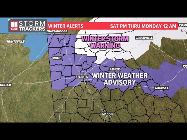 Georgia winter storm latest | Forecast, timing & more