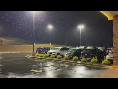 Georgia winter storm | Watch as snow falls in Helen