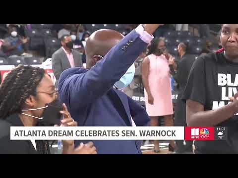 11 Alive Atlanta: Sen. Warnock Celebrates the Atlanta Dream for Humanitarian Team of the Year Award