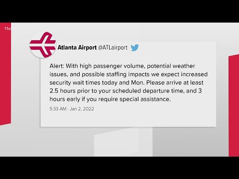 Atlanta Airport warns travelers to expect long lines amid cancellations, staffing concerns