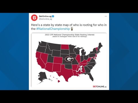 National Championship rooting map: These are the states rooting for Georgia