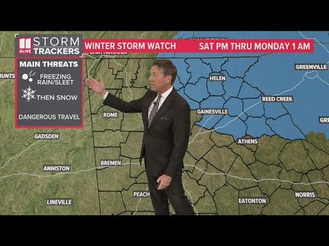 Parts of Georgia under Winter Storm Watch this weekend