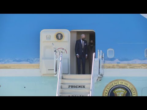 President Joe Biden, VP Kamala Harris arrive at Atlanta airport