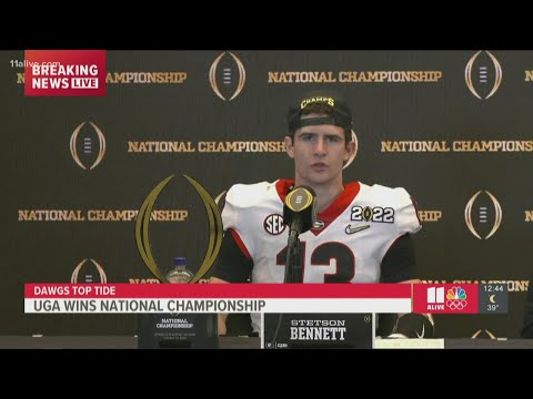 Georgia Bulldogs QB Stetson Bennett talks about national championship victory over Alabama