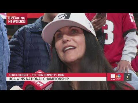 Stetson Bennett's mom emotional after national championship win