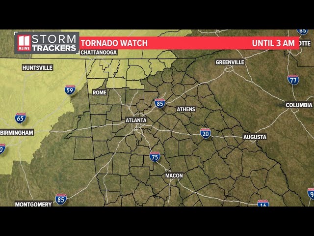 Tornado watch in effect for parts of Georgia | Live radar
