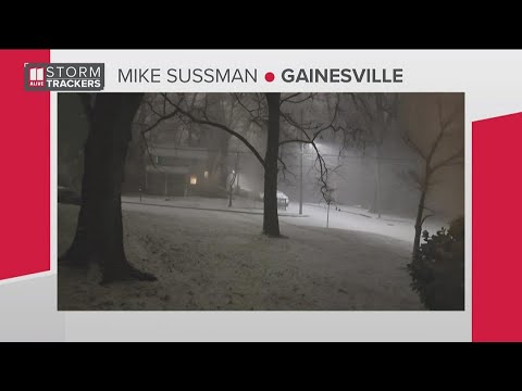 Viewers share video of snow in Georgia