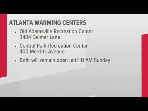 Warming centers open around the metro Atlanta area