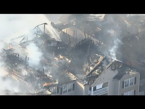 10 families left without homes after massive fire at DeKalb apartments