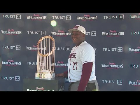 Braves World Series trophy goes on display in DeKalb County