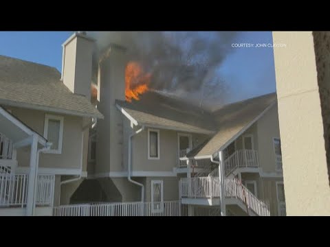Flames erupt from Cobb County hotel