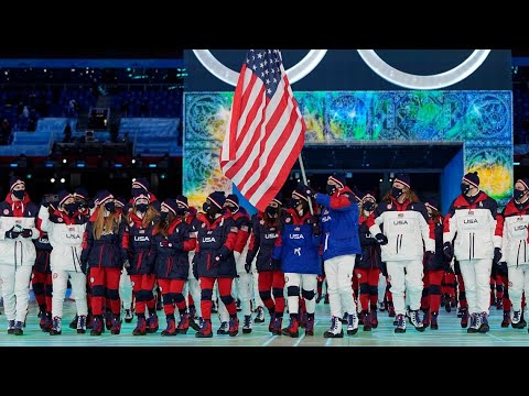 Team USA enters Winter Olympics Opening Ceremony