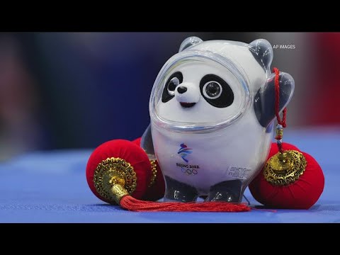 Bing Dwen Dwen plush panda mascot | Hard to find souvenir from Winter Olympics