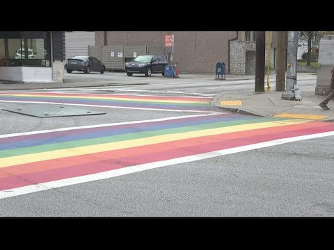 City installs steel plates at rainbow crosswalks in Midtown