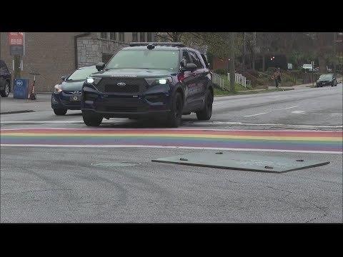 Community not fond of metal plates at Midtown rainbow crosswalk