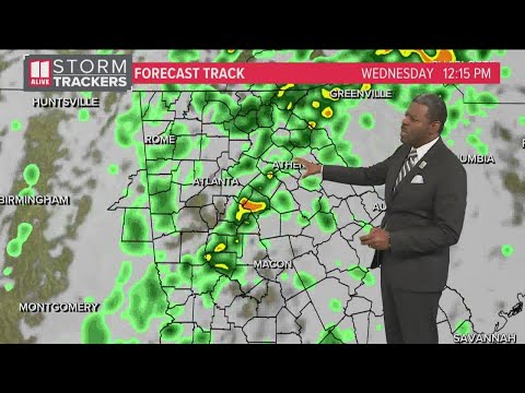 Heavy rain still possible for parts of Georgia on Wednesday