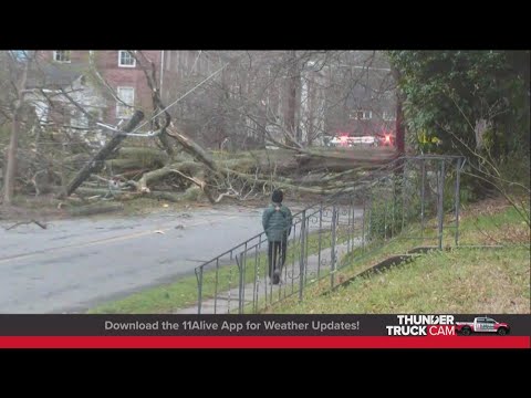 High winds bring downed trees and power outages to metro Atlanta