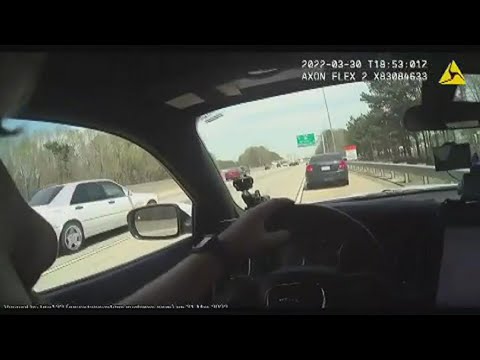 Bodycam video of police chase where suspect fled traffic stop, shot at deputy