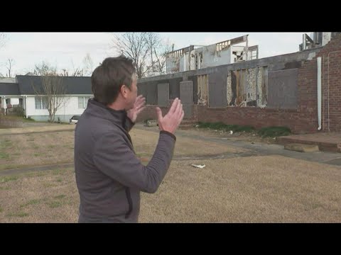 Newnan tornado 1 year later | Chris Holcomb visits damage that remains