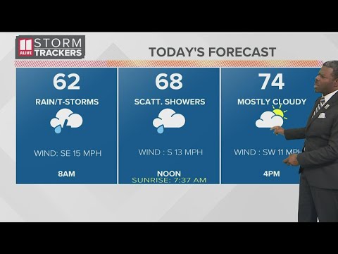 Pockets of heavy rain spread across Georgia on Wednesday