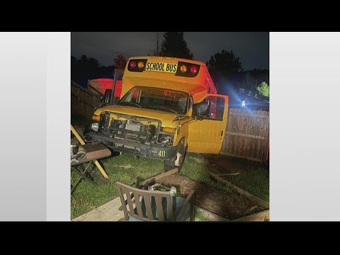 Georgia couple now has thousands in repair bills | Alleged drunk driver crashes school bus into home