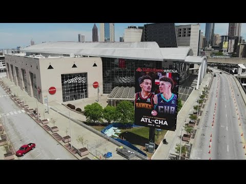 Atlanta Hawks gear up for a sell out game at State Farm Arena