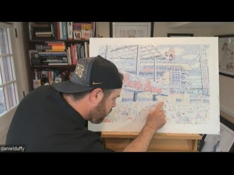 Braves fan honors team with unique drawing