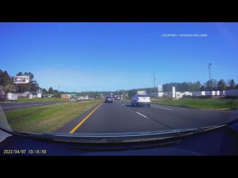 Dashcam video shows small plane crash onto Georgia roadway