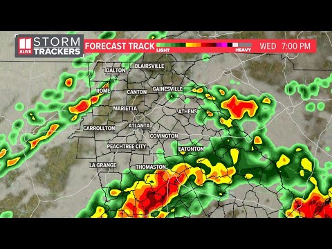 Live Weather Updates | Second round of storms moving into north Georgia
