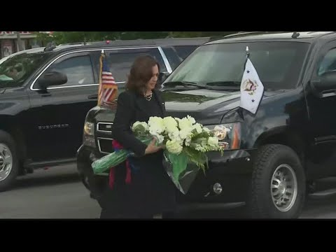 VP Kamala Harris attends memorial service for Buffalo grocery store shooting victims