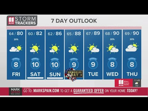 Beautiful forecast for Memorial Day weekend in Atlanta | 11Alive Weather at Noon