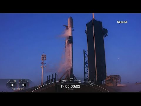 Space X launches Falcon 9 into space