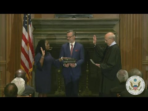 Ketanji Brown Jackson sworn in as Supreme Court's first Black woman | Full video