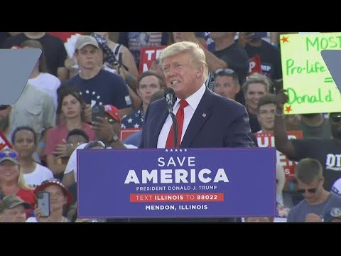 Donald Trump attends Roe v. Wade rally in Illinois