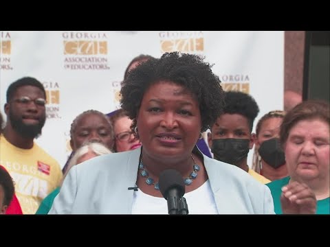 Stacey Abrams reacts to outline of gun violence agreement