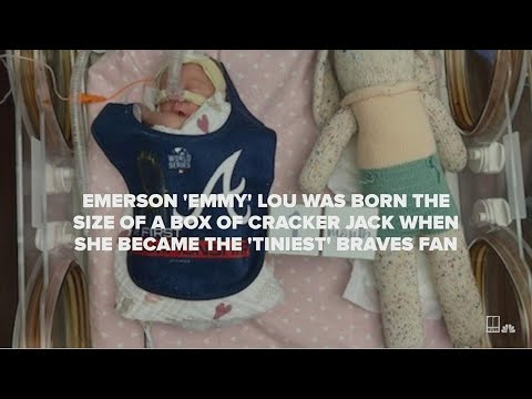 Atlanta's 'tiniest Braves fan' attends her first game | Born during World Series run