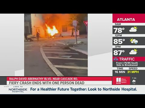 Fiery crash kills 1 in Atlanta, police say