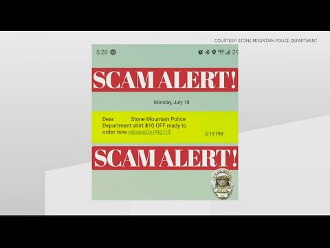 Text message about t-shirt claiming to be from Stone Mountain Police a scam
