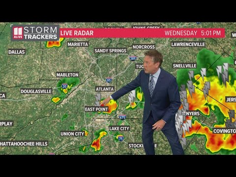 Tracking storms moving through parts of metro Atlanta