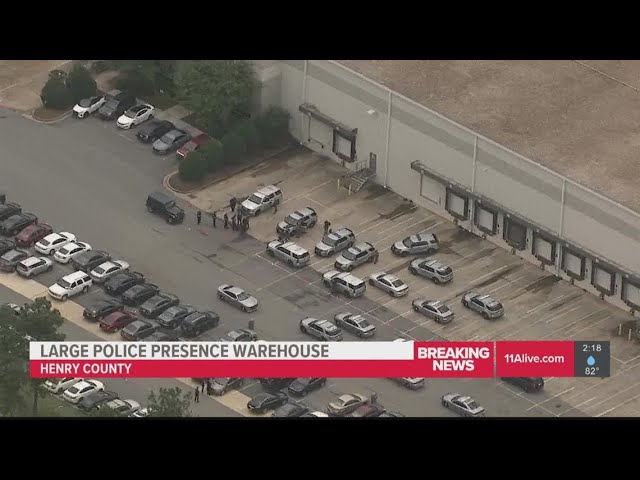 Large police presence at McDonough warehouse