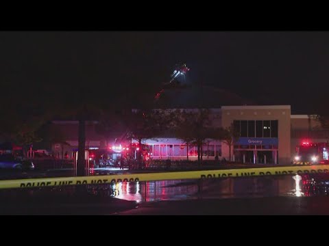 Peachtree City Walmart fire | Firefighters work to douse flames