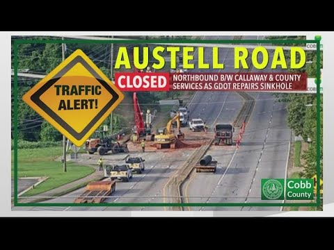 Sinkhole closes busy road in metro Atlanta