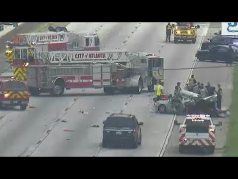Chase with trooper leads to crash that shut down I-285 for hours; 4 injured, including 2-year-old