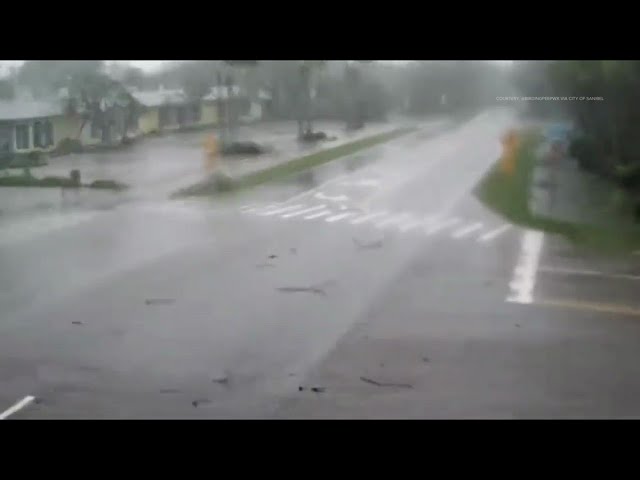 Timelapse shows streets filling with water as Hurricane Ian approached Florida