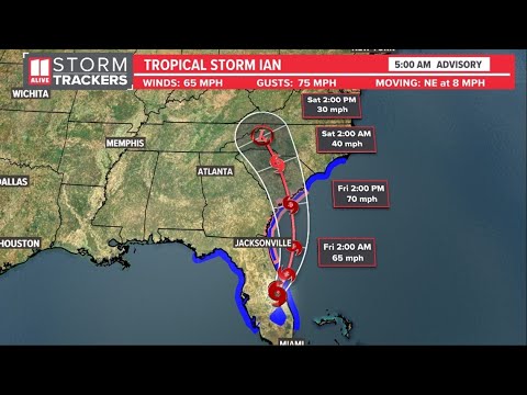 Ian downgrades to Tropical Storm | Latest track